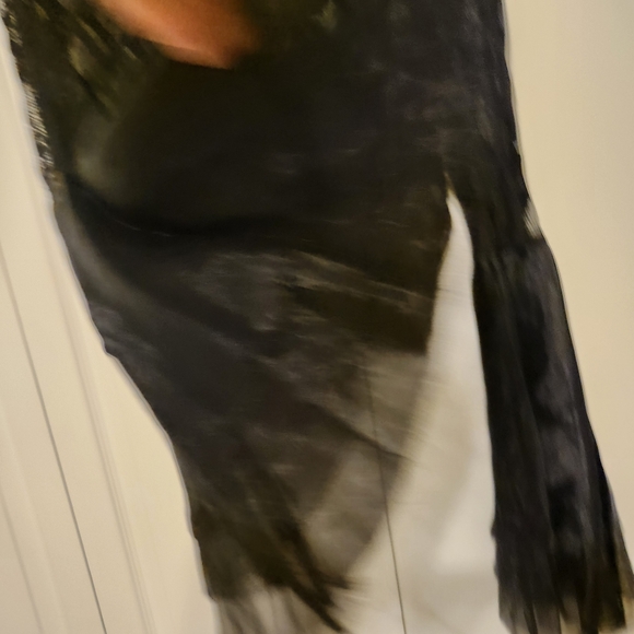 Whimsygoth Sheer Black Bell Sleeve Blouse Top Lace Sz 2XL Vintage Made in USA - Picture 2 of 6